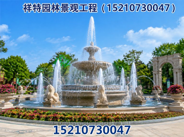 蠡县旱地喷泉展示图